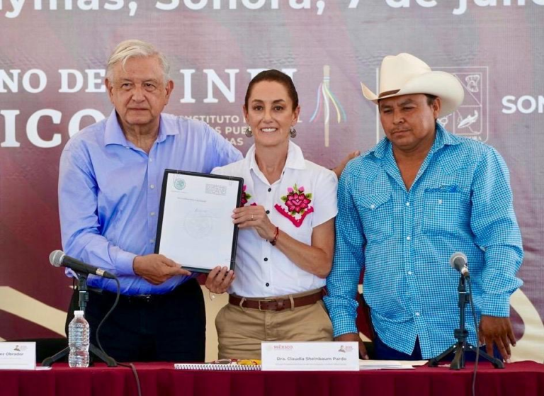 Gobierno de México devuelve más de 45 mil hectáreas al pueblo Yaqui
