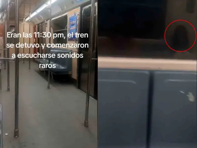 Usuario del Metro capta figura espectral en un vagón ¿Qué es?