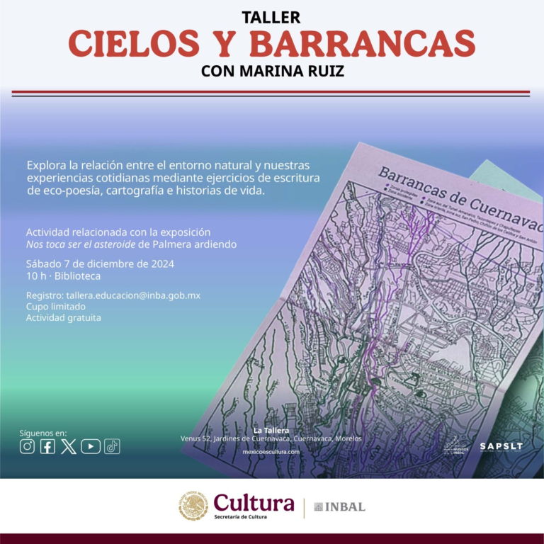 Eco-poesía e historias de vida en el taller cielos y barrancas, en la tallera