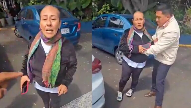 Agrede a policías tras estacionarse sobre paso peatonal; la bautizan como ‘Lady Paso Peatonal’