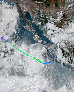 Mario se reactiva como tormenta tropical frente a BCS