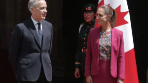 Sheinbaum recibe a Carney en Palacio Nacional