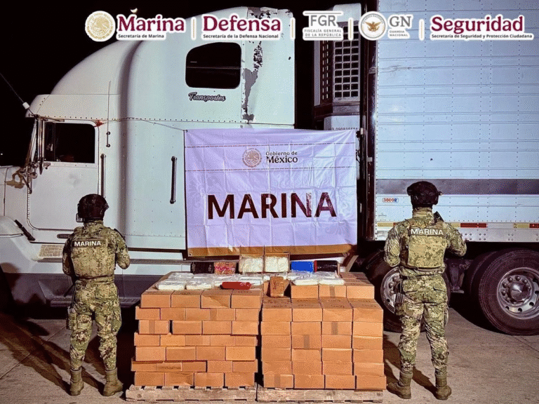 Asegura Marina 605 kilos de metanfetamina en el puerto de Mazatlán