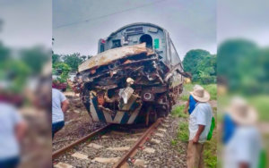 Tráiler colisiona con el Tren Interoceánico en Pichucalco, Chiapas