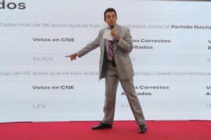 Nasralla denuncia 5 mil actas irregulares y exige revisión del recuento