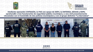 Detienen en Puebla a tres policías municipales por homicidio de dos agentes