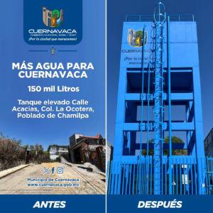 Cuernavaca construye cinco tanques elevados para mejorar distribución de agua potable