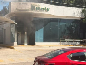 Reportan vandalización de 22 sucursales del Banco del Bienestar en Michoacán
