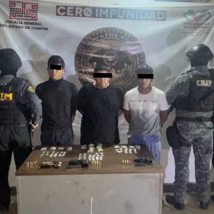 Detienen en Chiapas a tres presuntos integrantes del CJNG