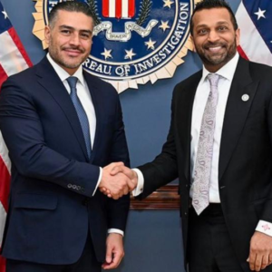 García Harfuch se reúne con director del FBI