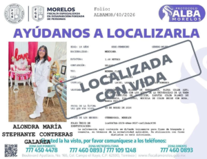 Localizan con vida a estudiante de la UAEM reportada como desaparecida