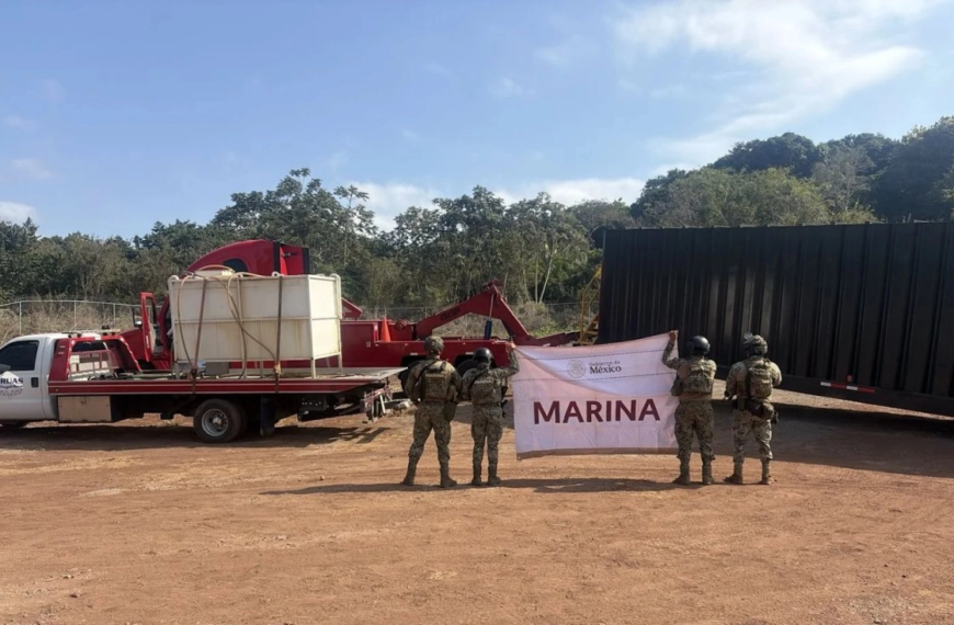 Marina y FGR aseguran inmueble con huachicol en Nayarit