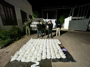 Ejército asegura 130 kg de metanfetamina en Sonora