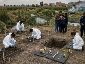 Hallan más de mil restos óseos en zona lacustre de Tláhuac y Chalco
